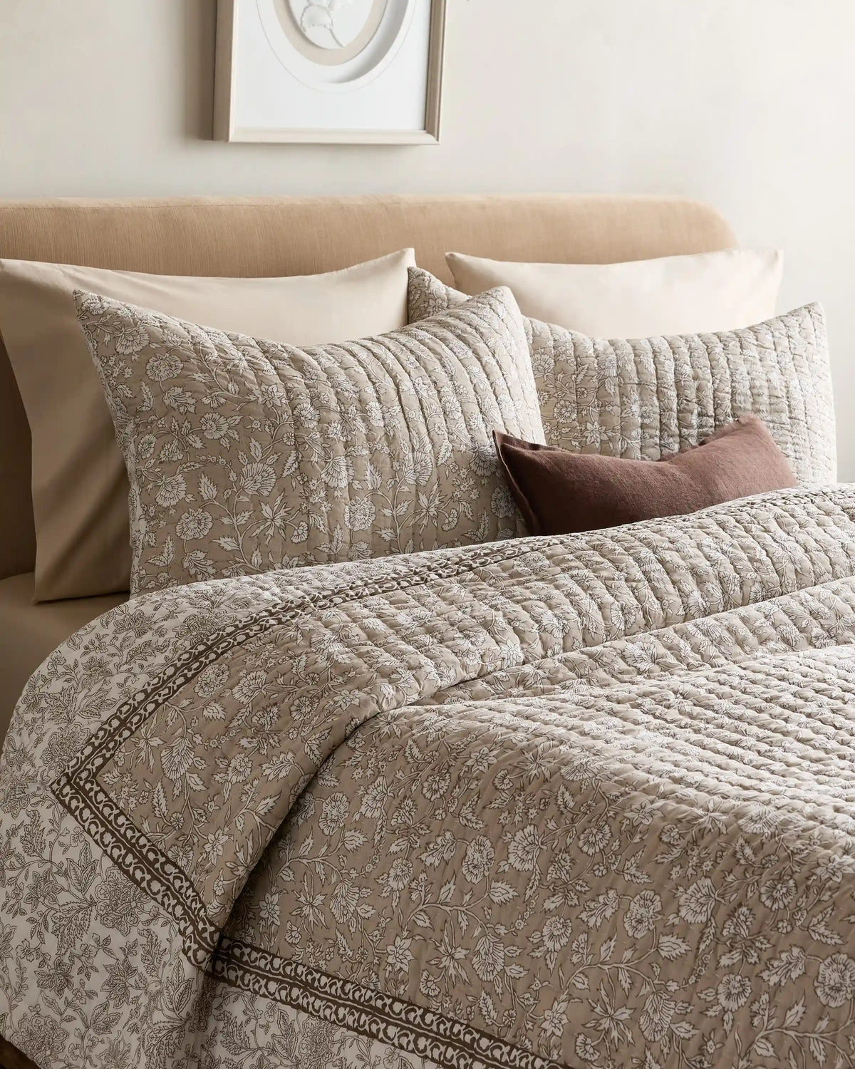 Organic Cotton Block Print Quilt Set