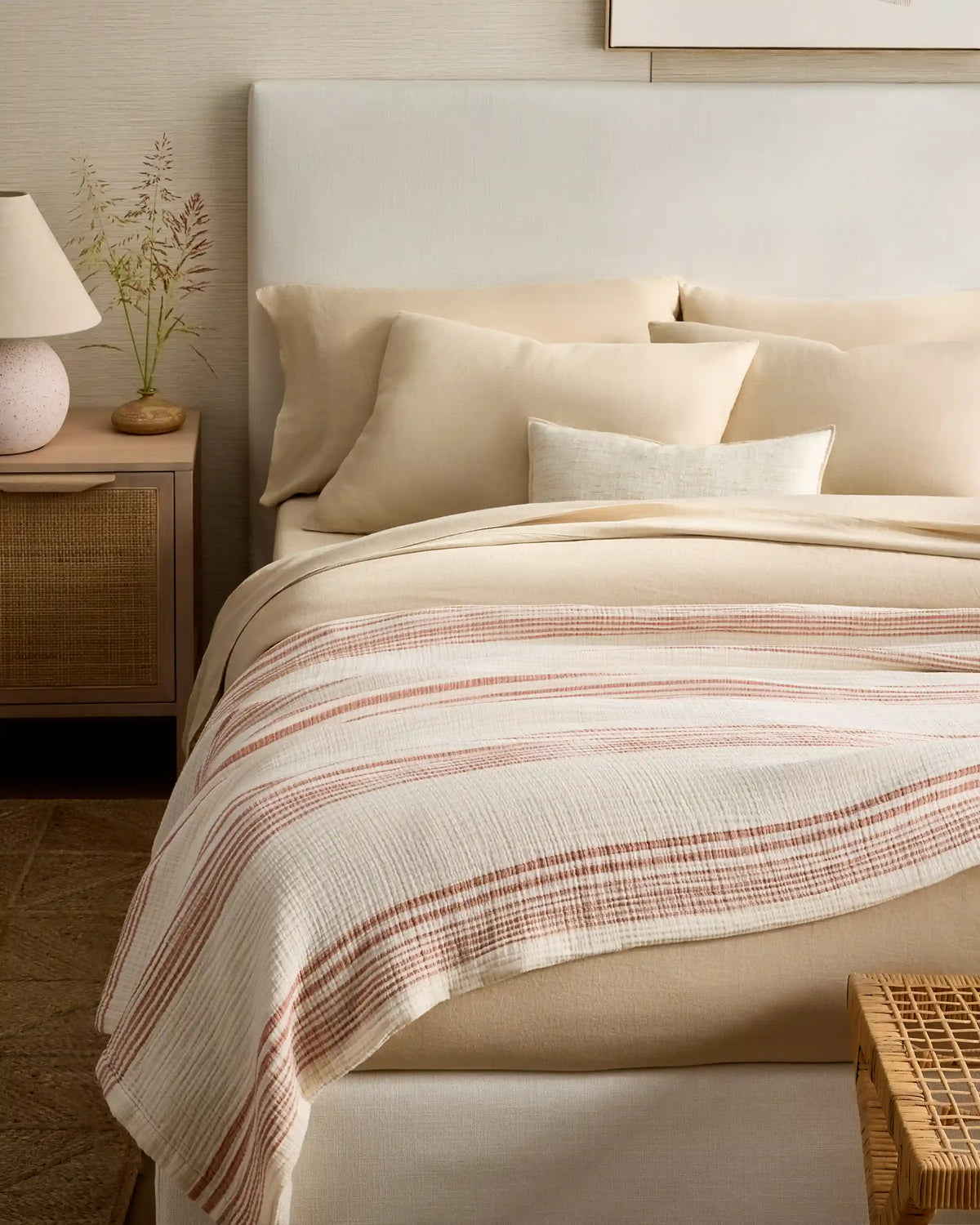 Organic Cotton Gauze Stripe Blanket
