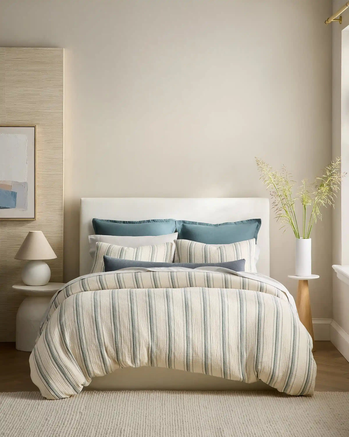 Organic Cotton Gauze Stripe Sham Set