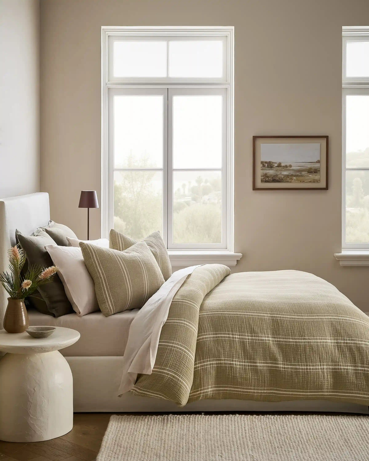 Organic Cotton Gauze Stripe Duvet Cover