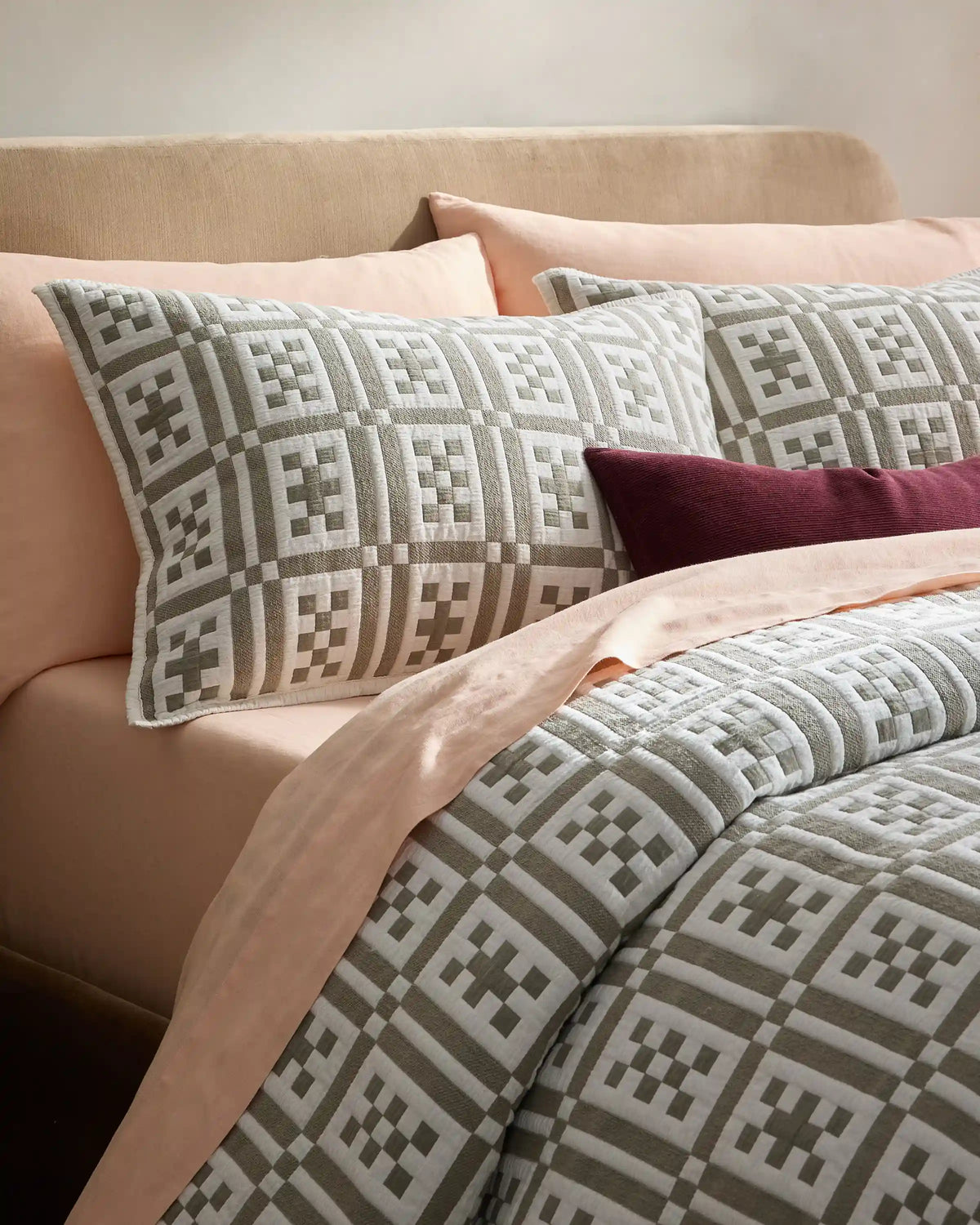 Organic Cotton Jacquard Geo Sham Set