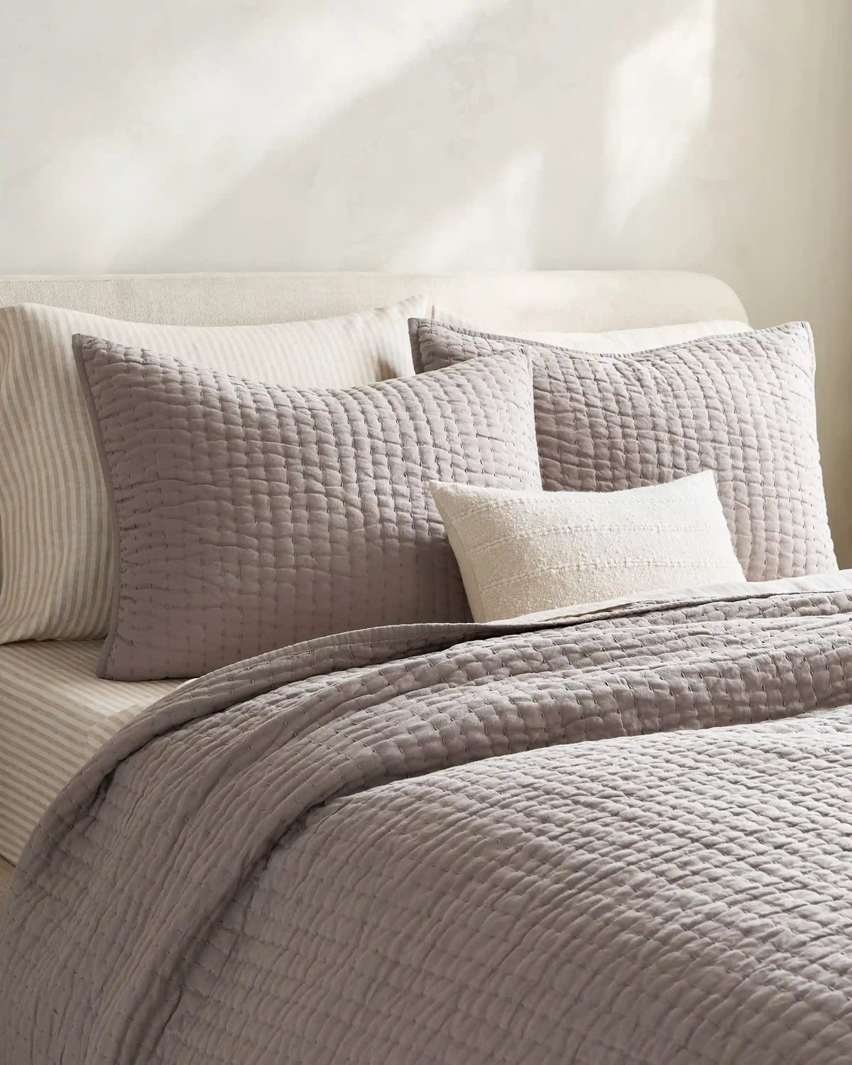 European Linen Cotton Stitch Quilt Set