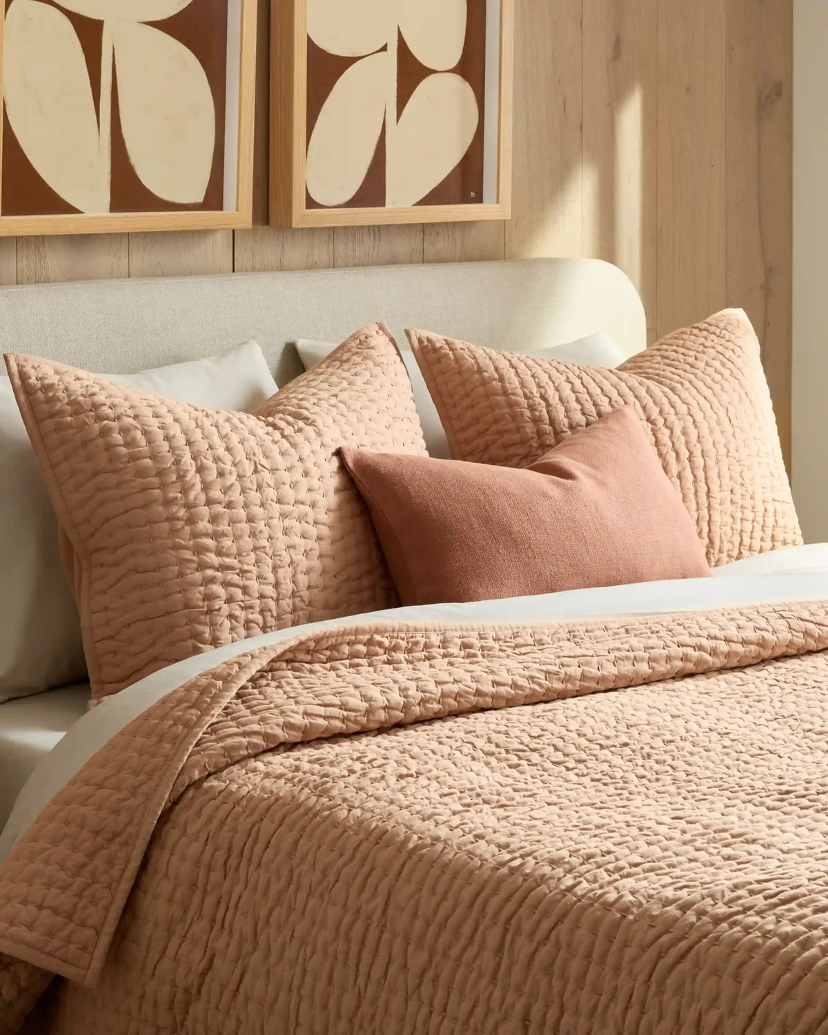 European Linen Cotton Stitch Quilt Set