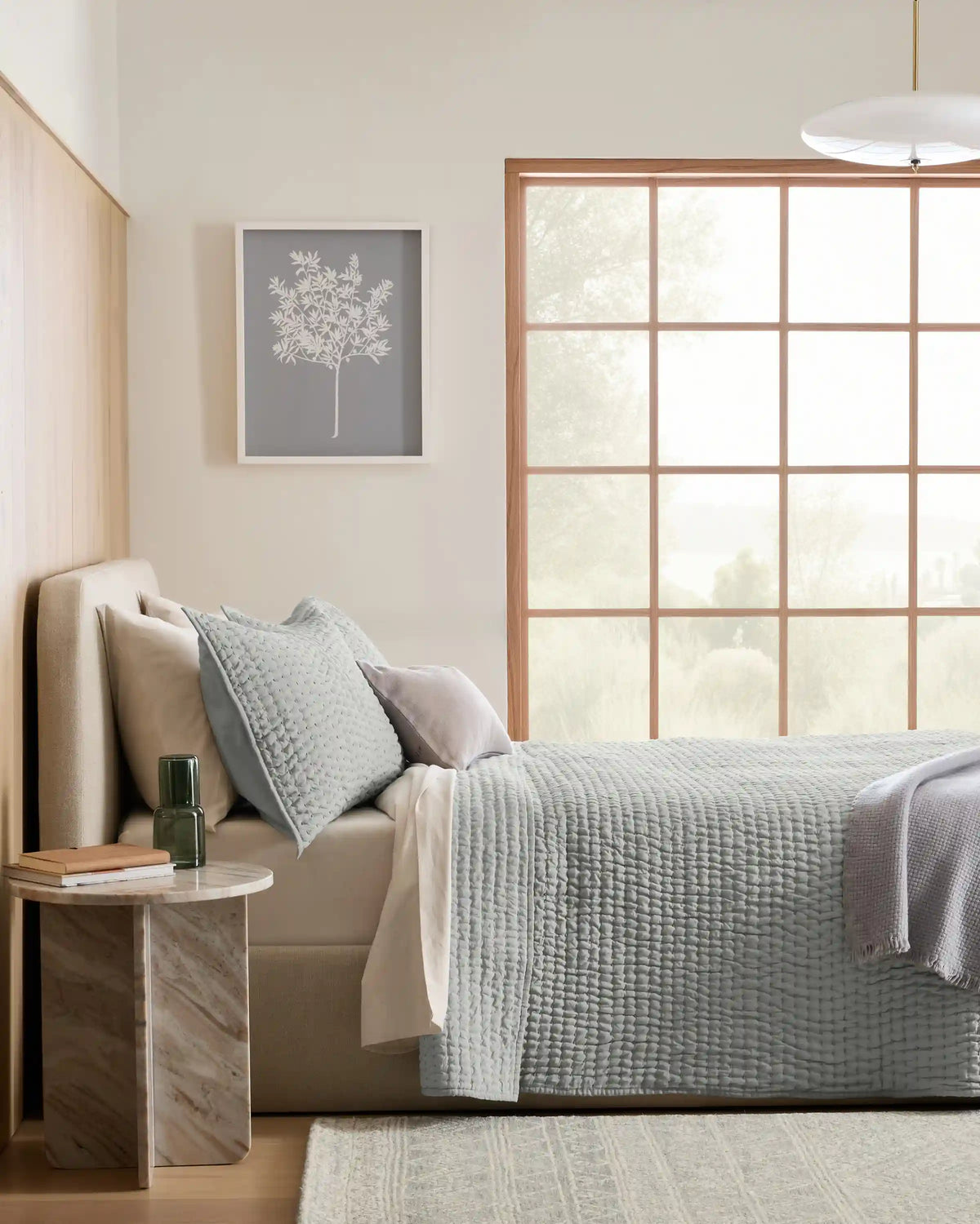 European Linen Cotton Stitch Quilt