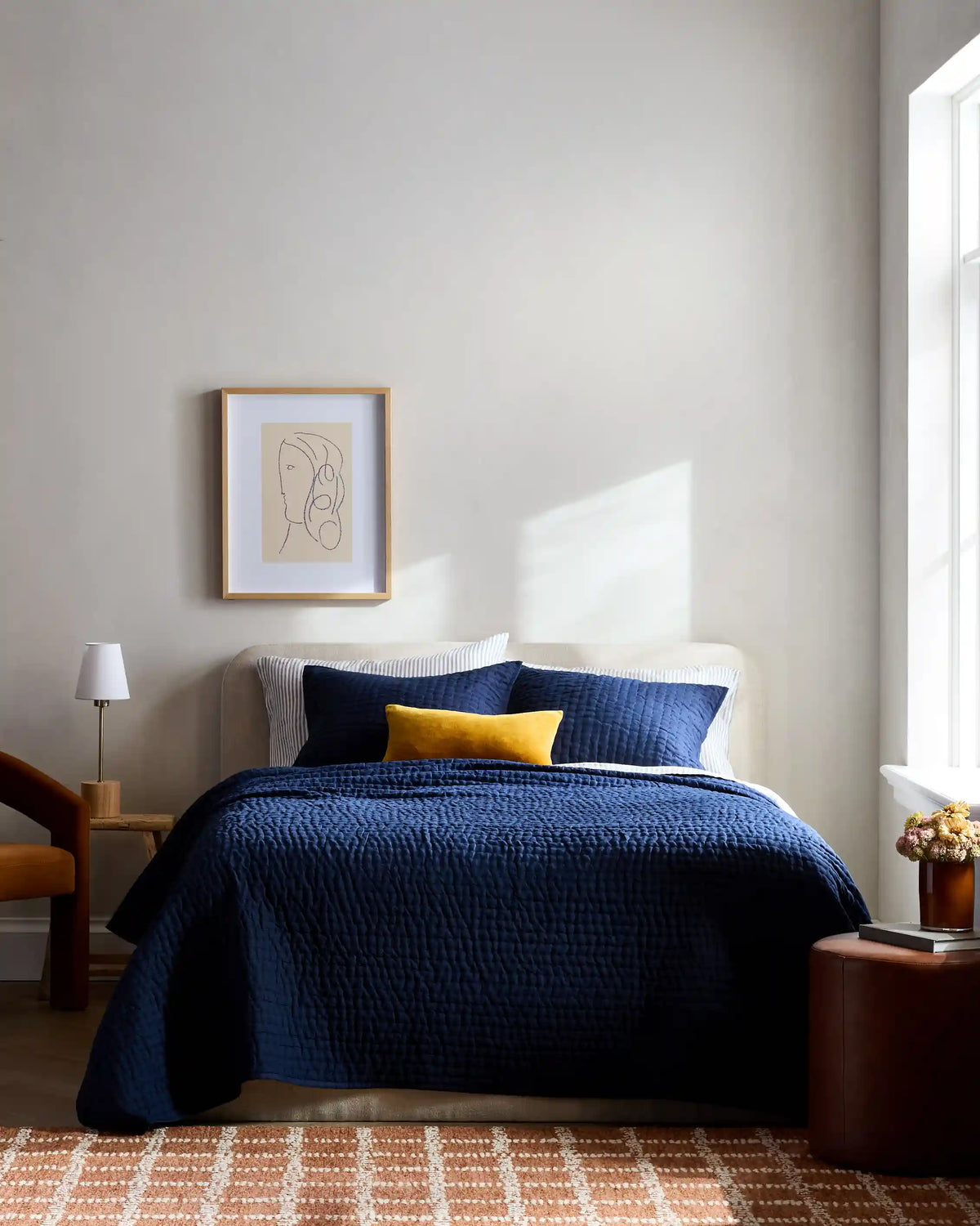 European Linen Cotton Stitch Quilt Set