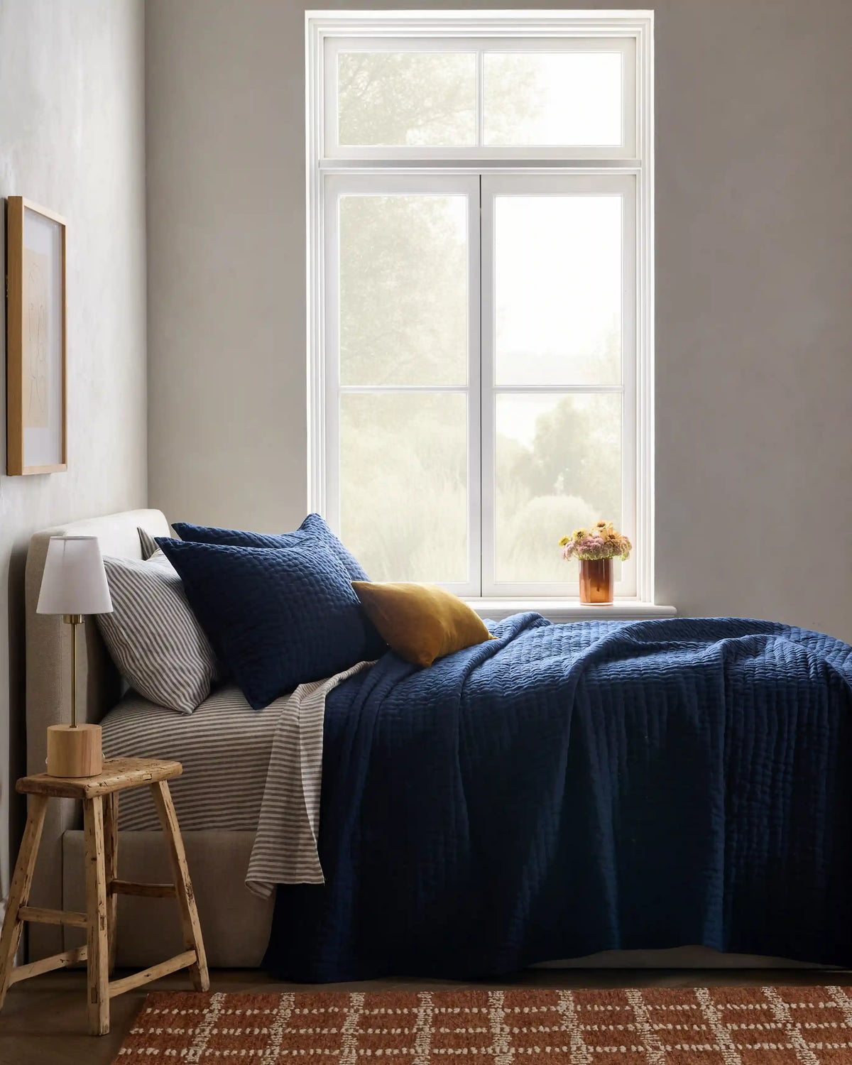 European Linen Cotton Stitch Quilt