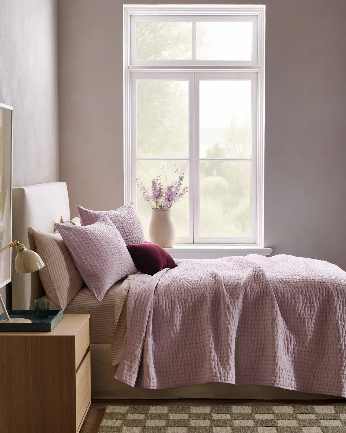 European Linen Cotton Stitch Quilt