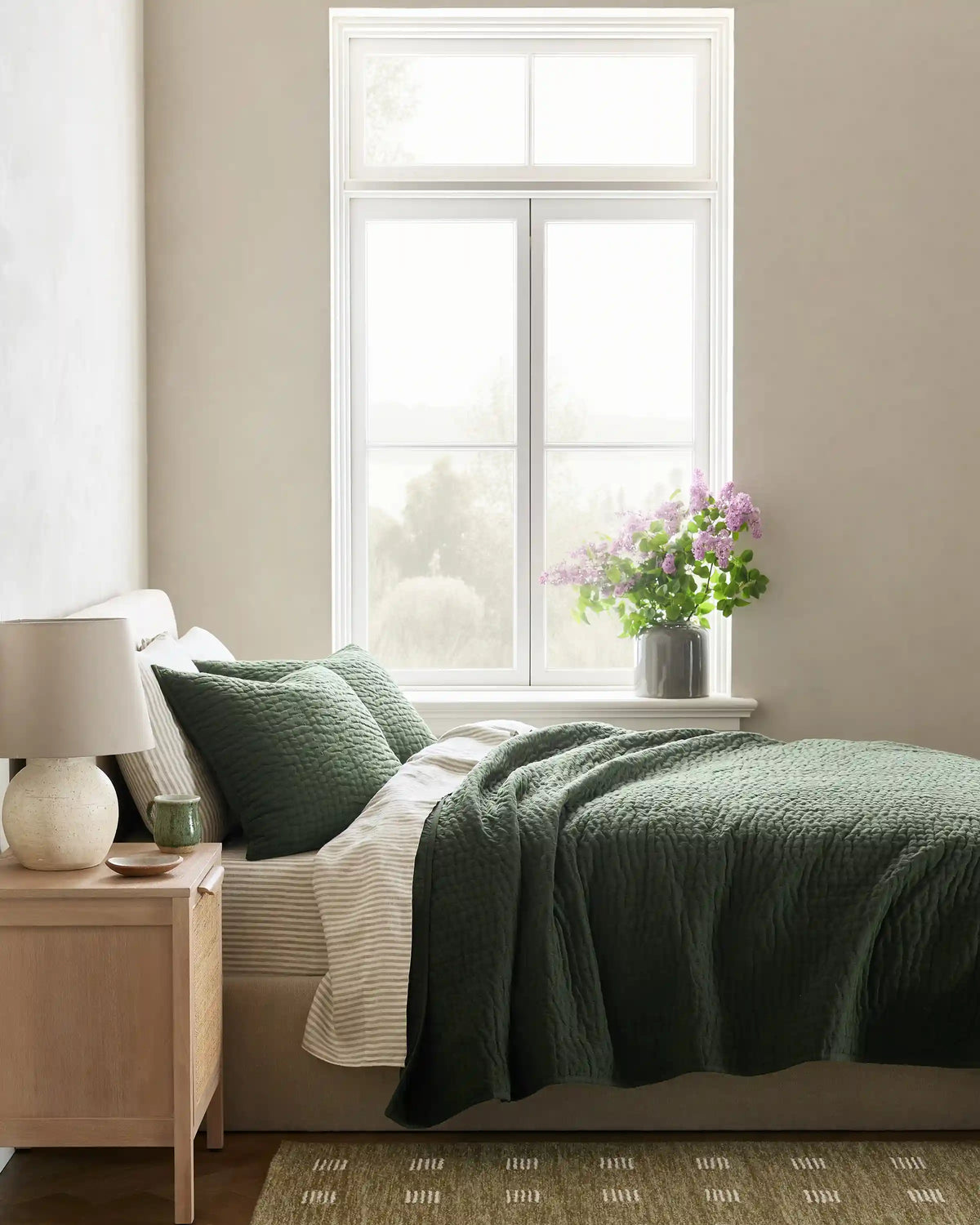 European Linen Cotton Stitch Quilt