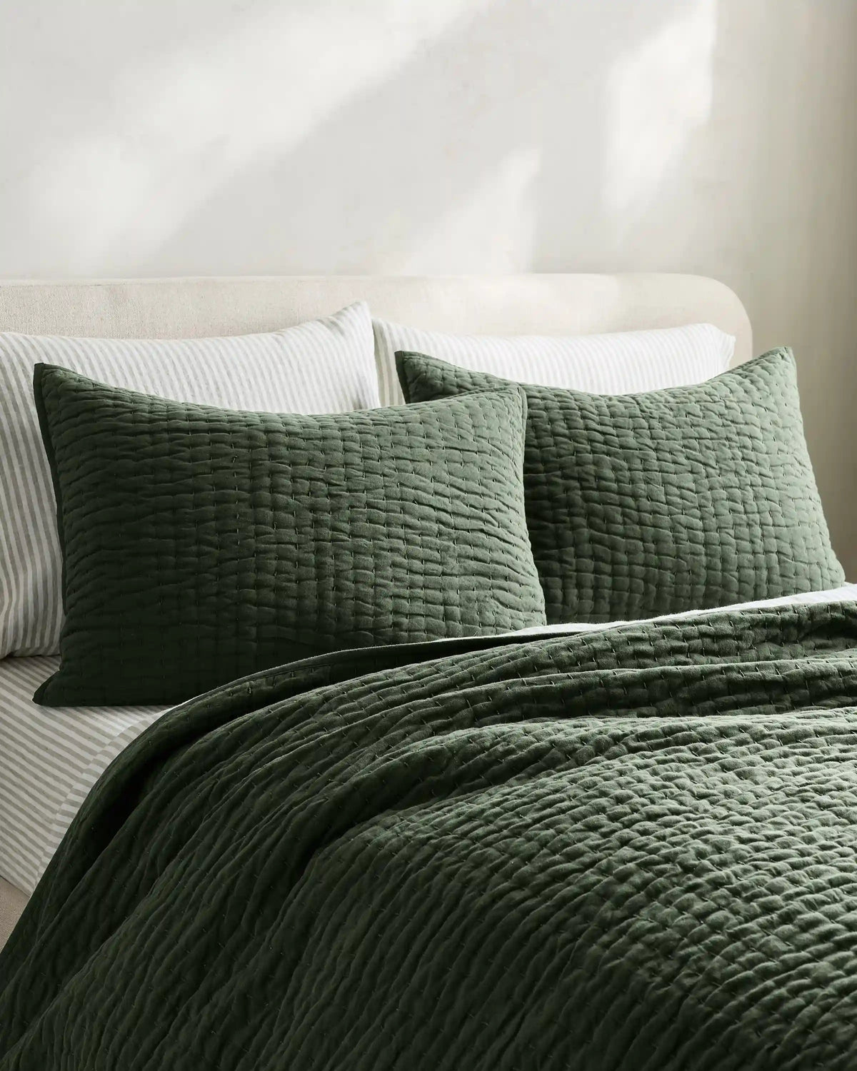 European Linen Cotton Stitch Quilt