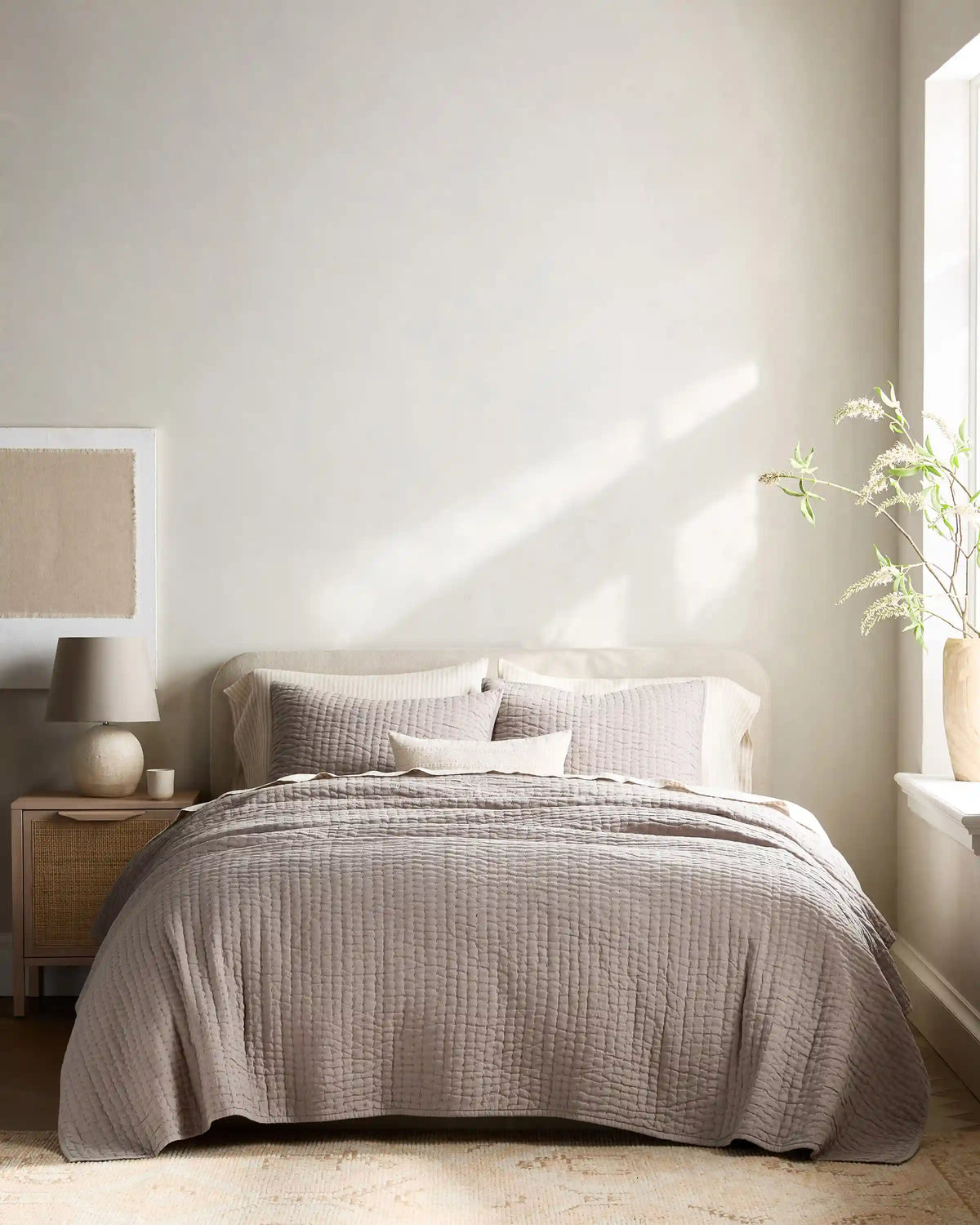 European Linen Cotton Stitch Quilt