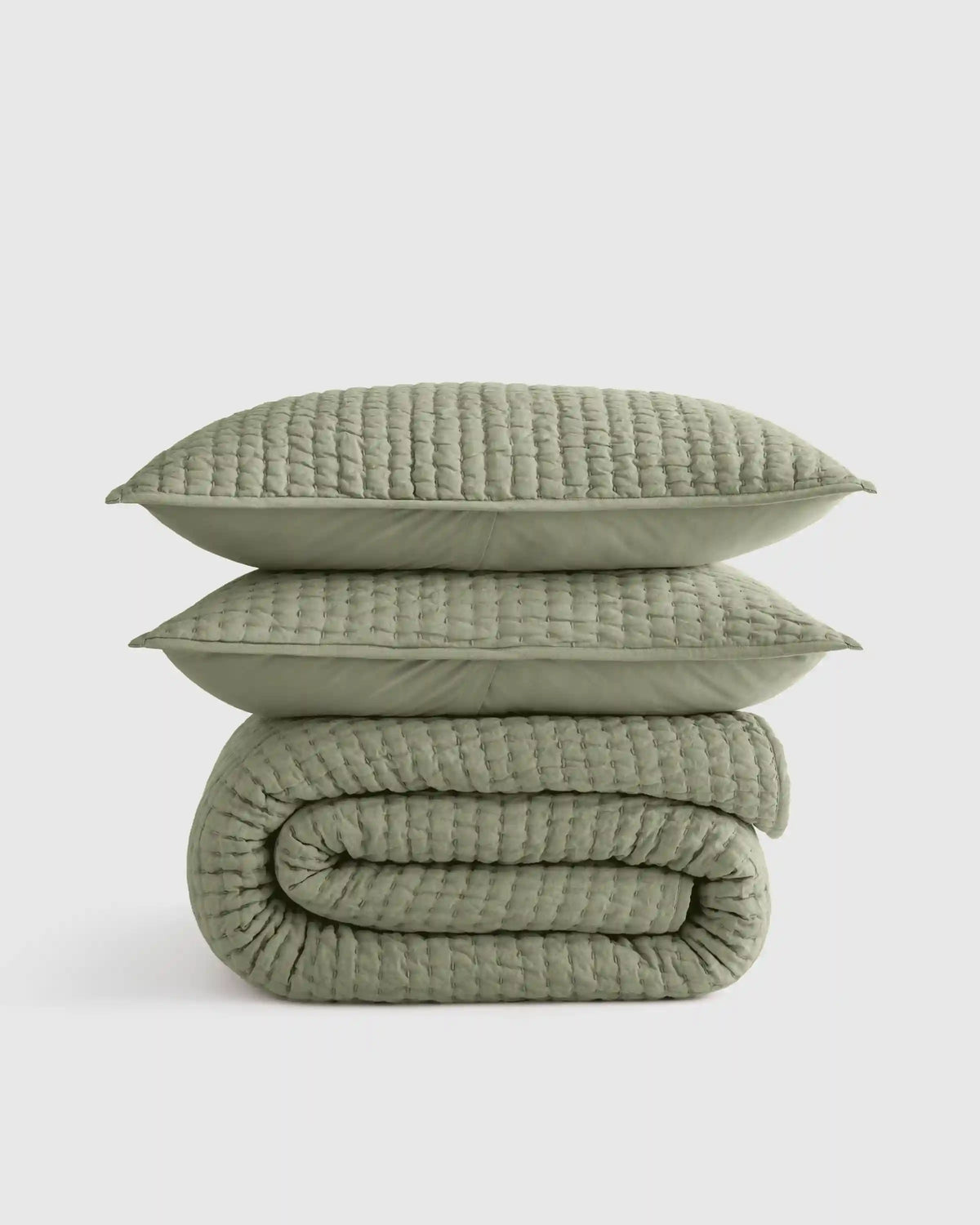 European Linen Cotton Stitch Quilt Set