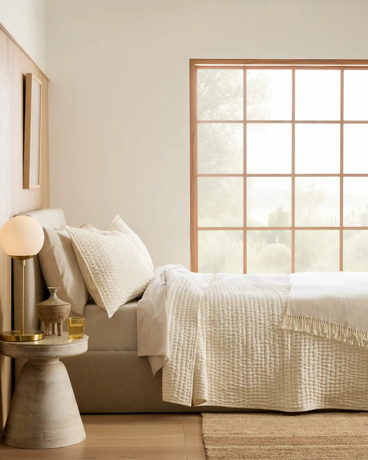 European Linen Cotton Stitch Quilt