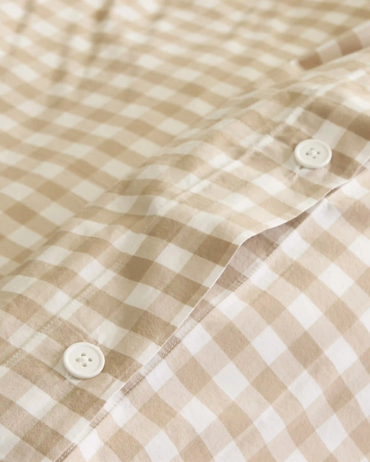 Organic Crisp Percale Gingham Duvet Cover