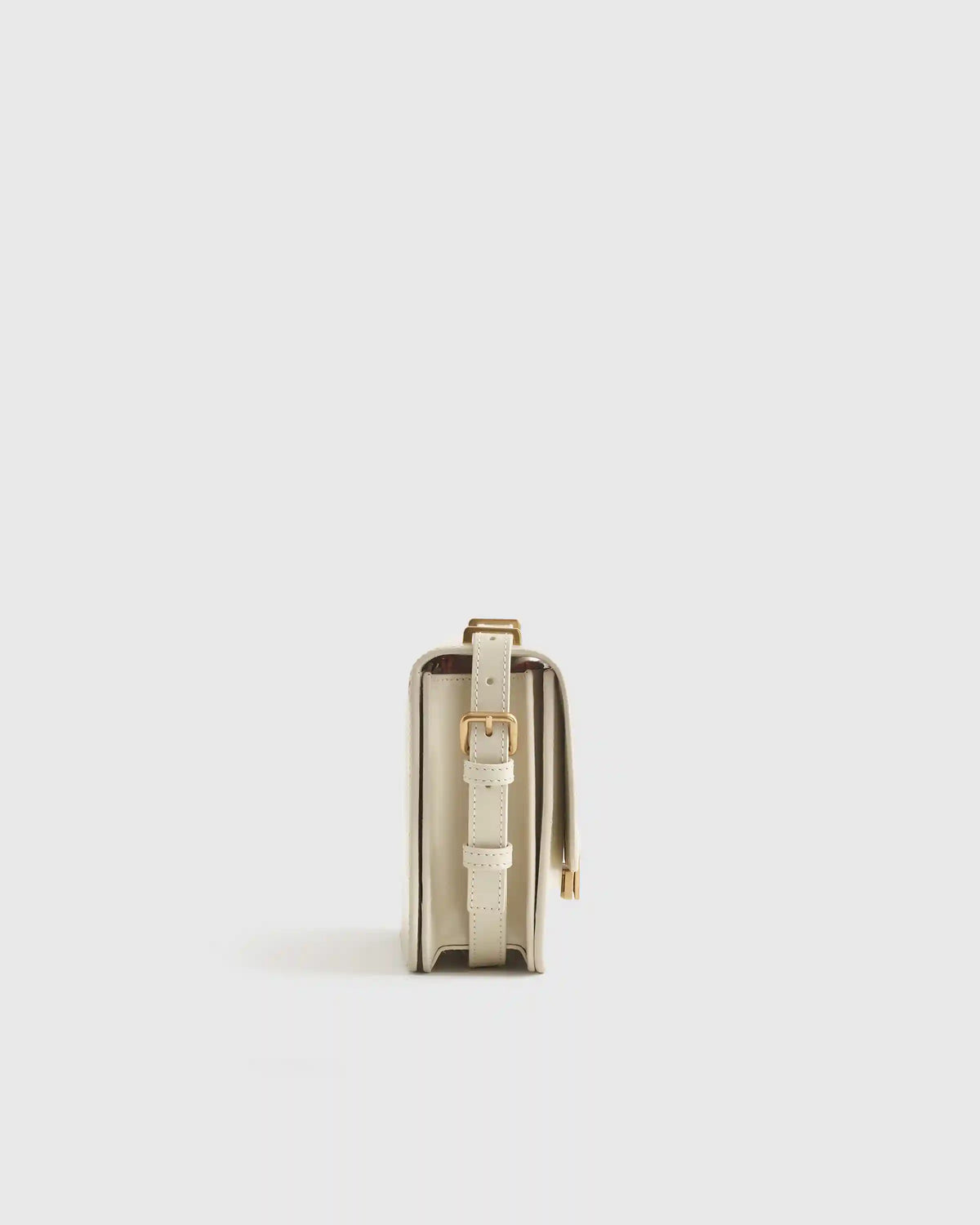 Italian Leather Box Shoulder Bag