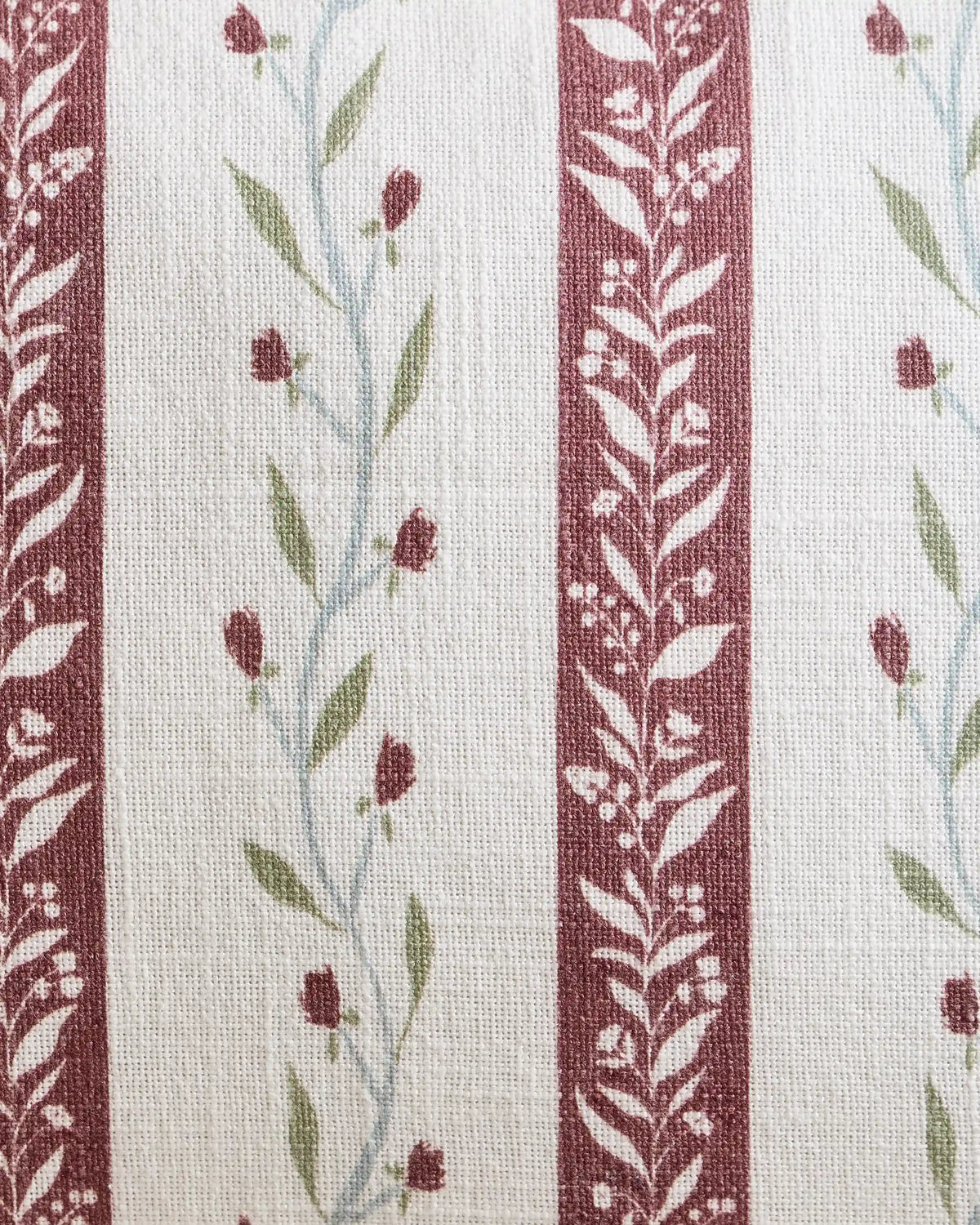 Floral Vine Cotton Pillow Cover