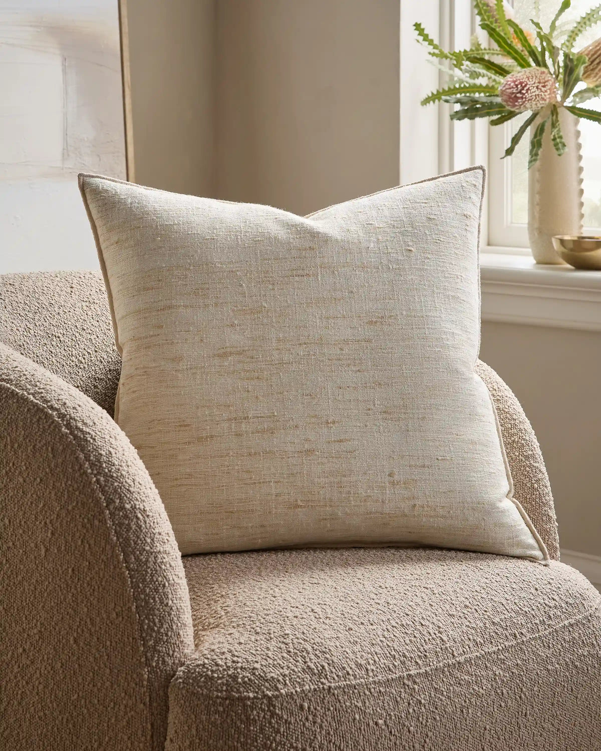 Raw Silk Textured Pillow Cover (Set of 2)