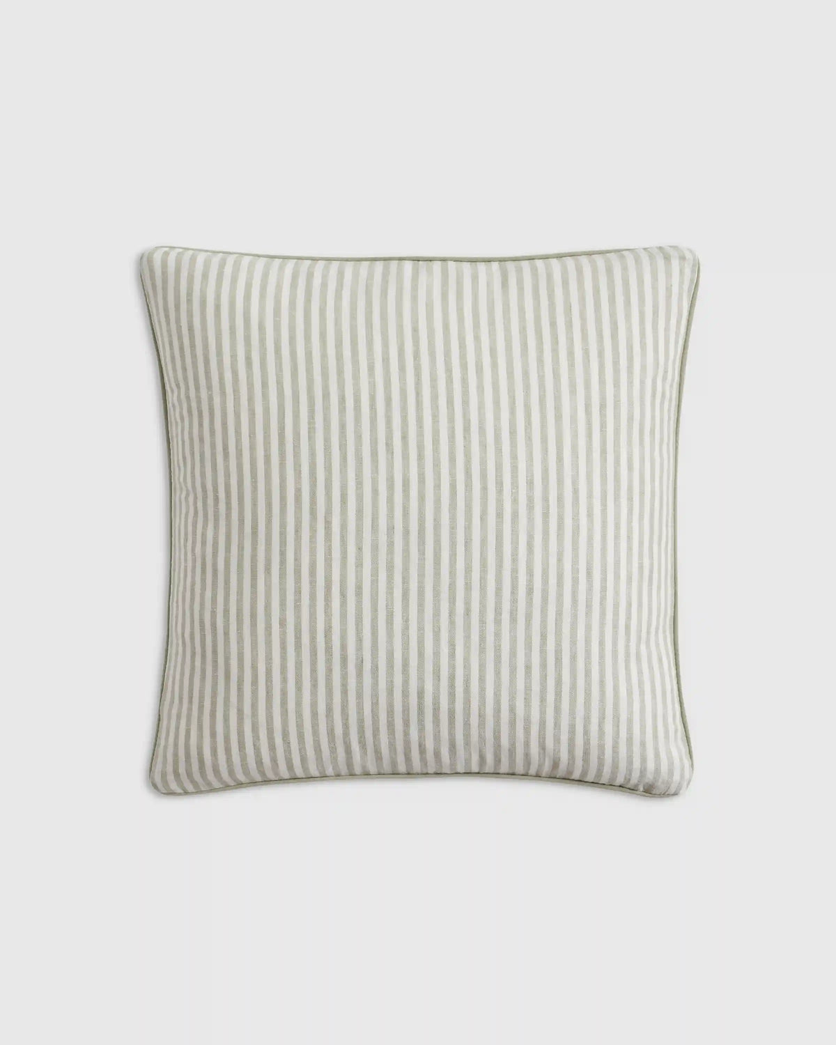 Piped Linen Stripe Pillow Cover