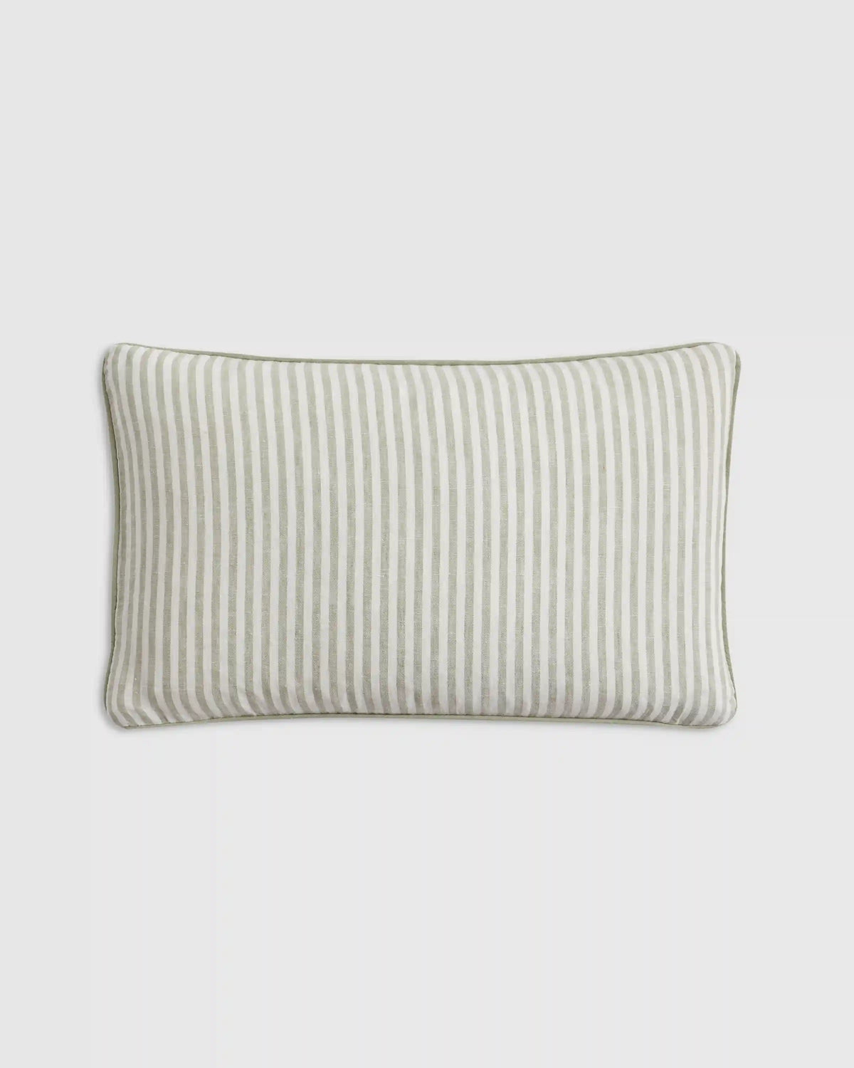 Piped Linen Stripe Pillow Cover