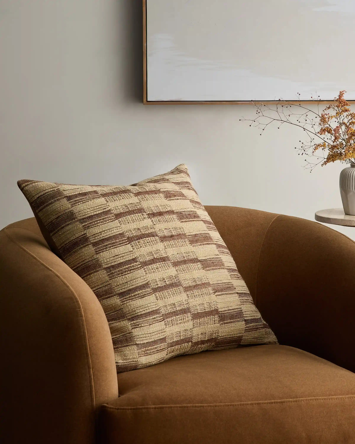 Geometric Silk Blend Pillow Cover (Set of 2)