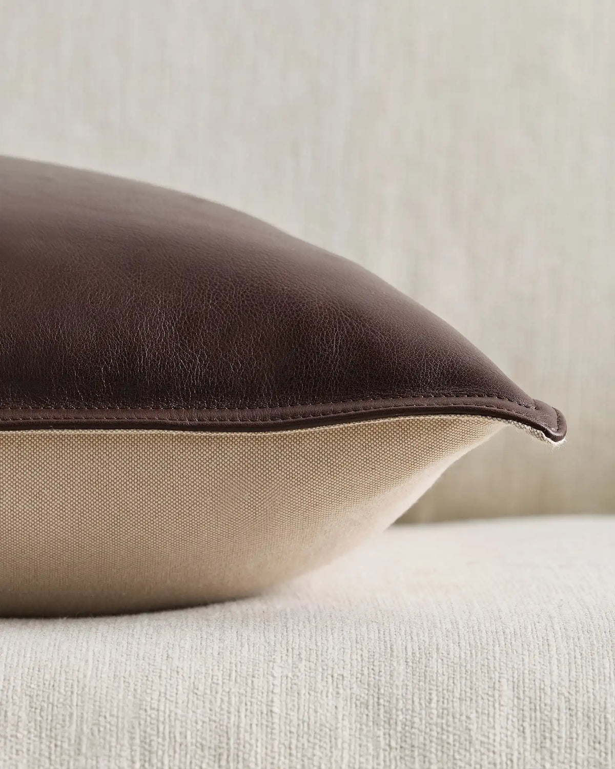 Pieced Leather Pillow Cover (Set of 2)