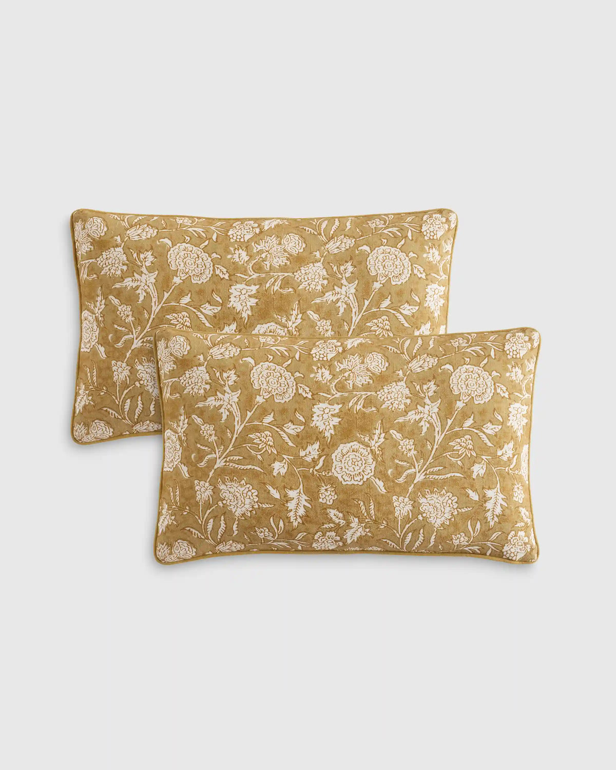 Linen Cotton Botanical Pillow Cover (Set of 2)
