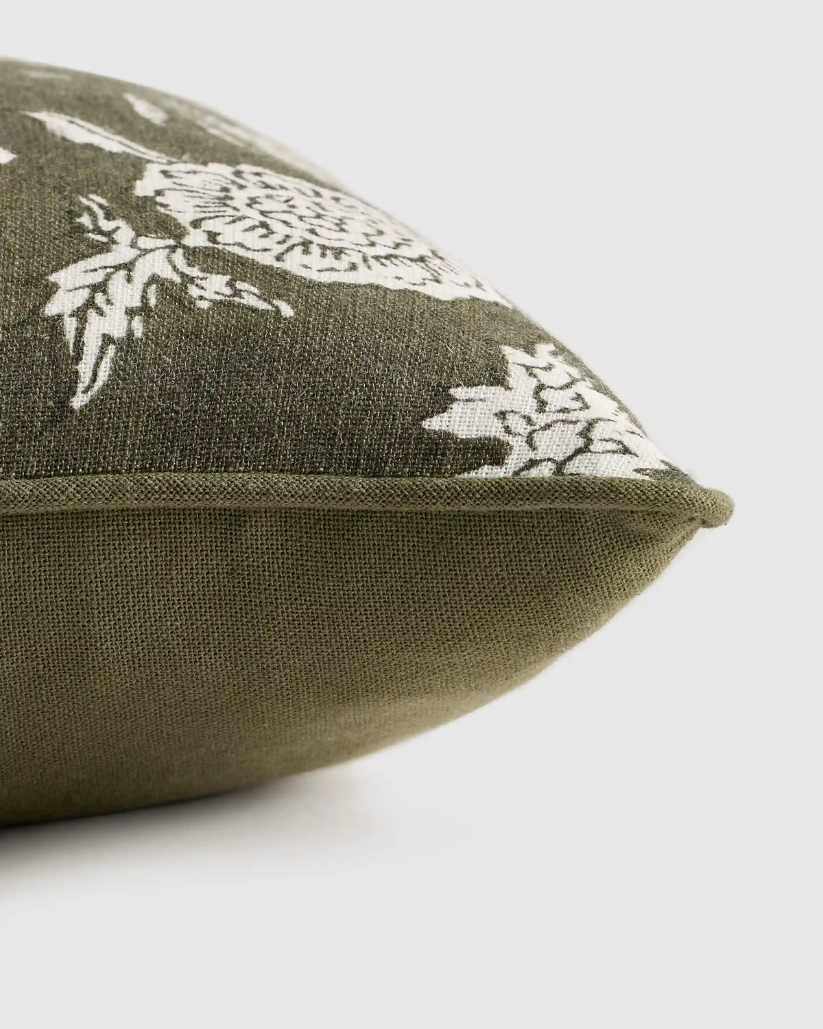 Linen Cotton Botanical Pillow Cover