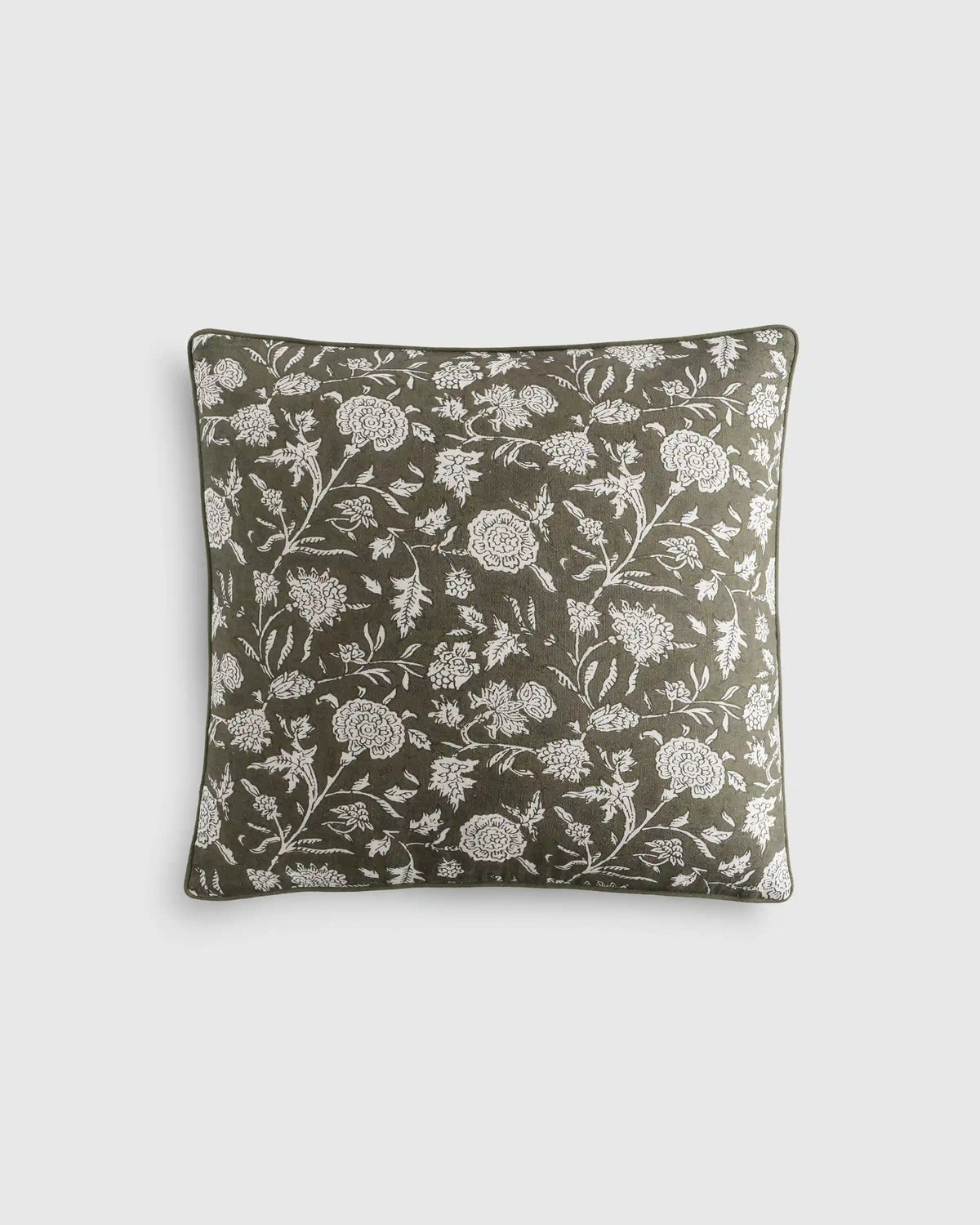 Linen Cotton Botanical Pillow Cover