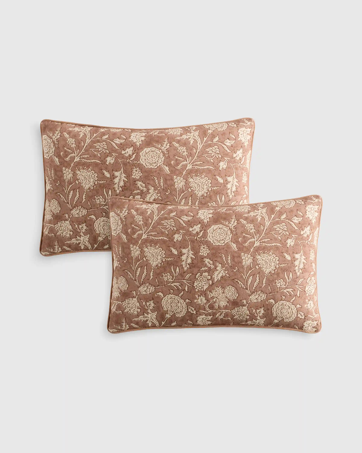 Linen Cotton Botanical Pillow Cover (Set of 2)