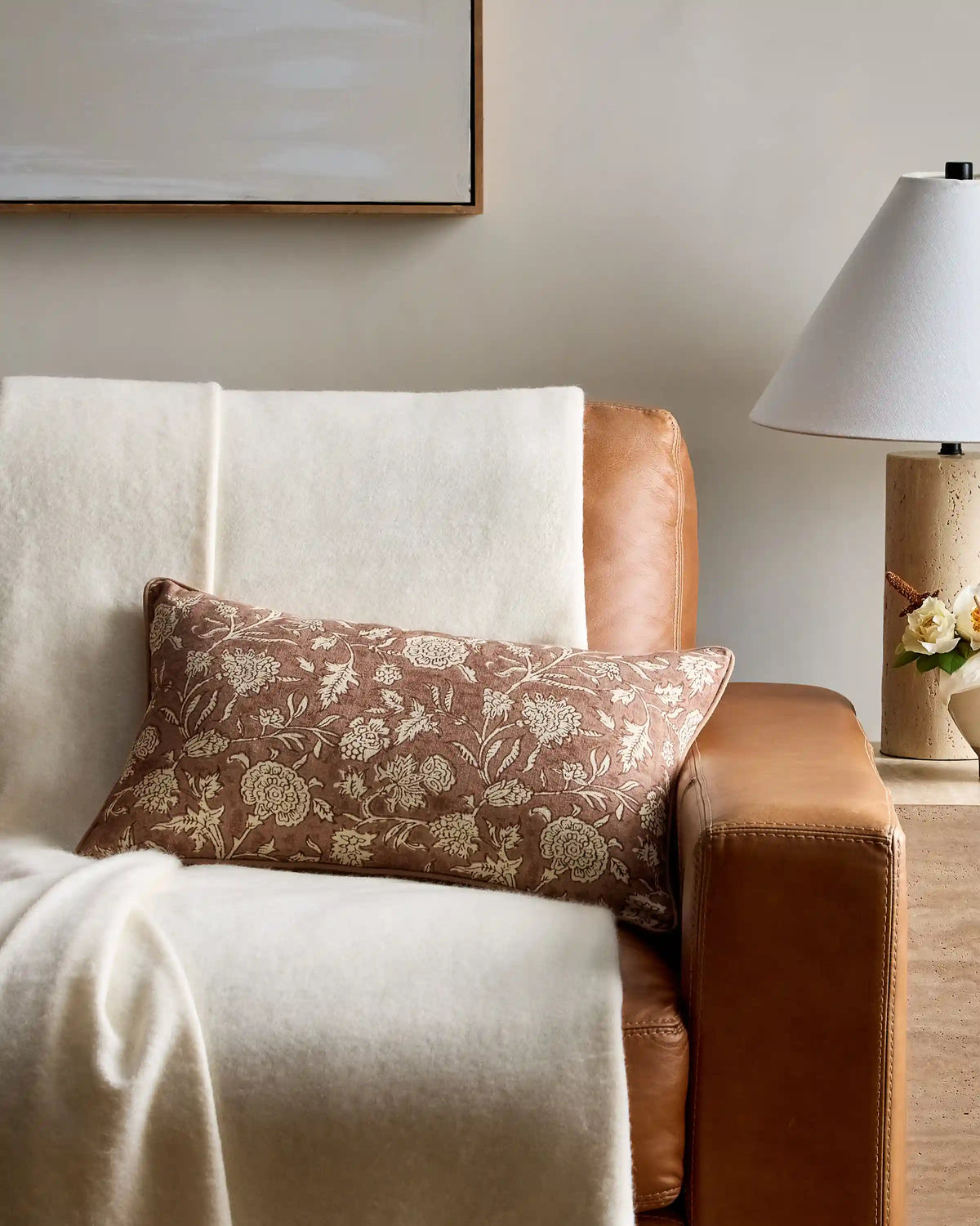 Linen Cotton Botanical Pillow Cover (Set of 2)