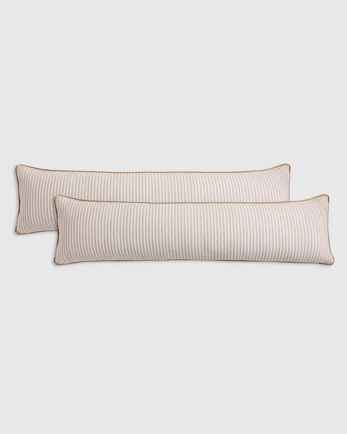 Piped Linen Stripe Pillow Cover (Set of 2)