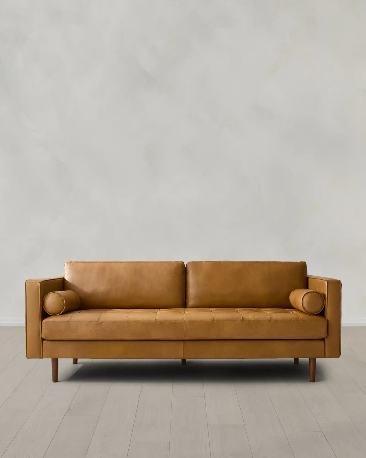 Italian Leather Midcentury Sofa