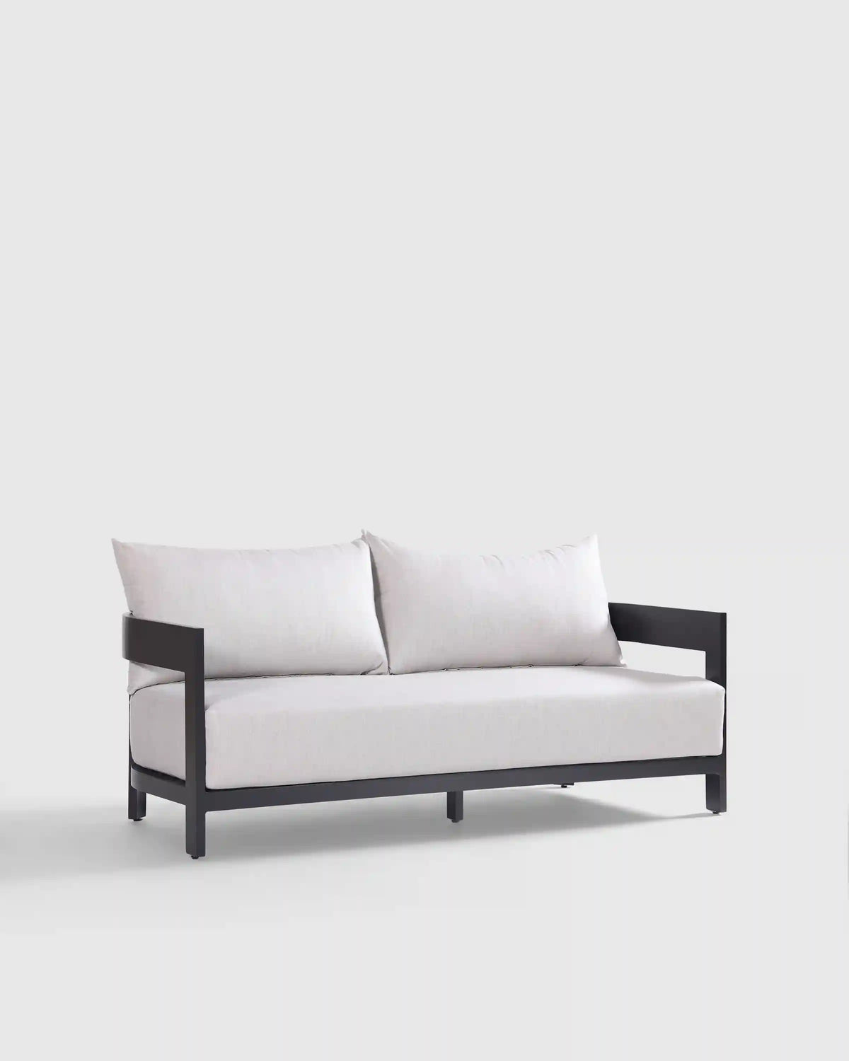 Curved Powder-Coated Aluminum Outdoor Sofa
