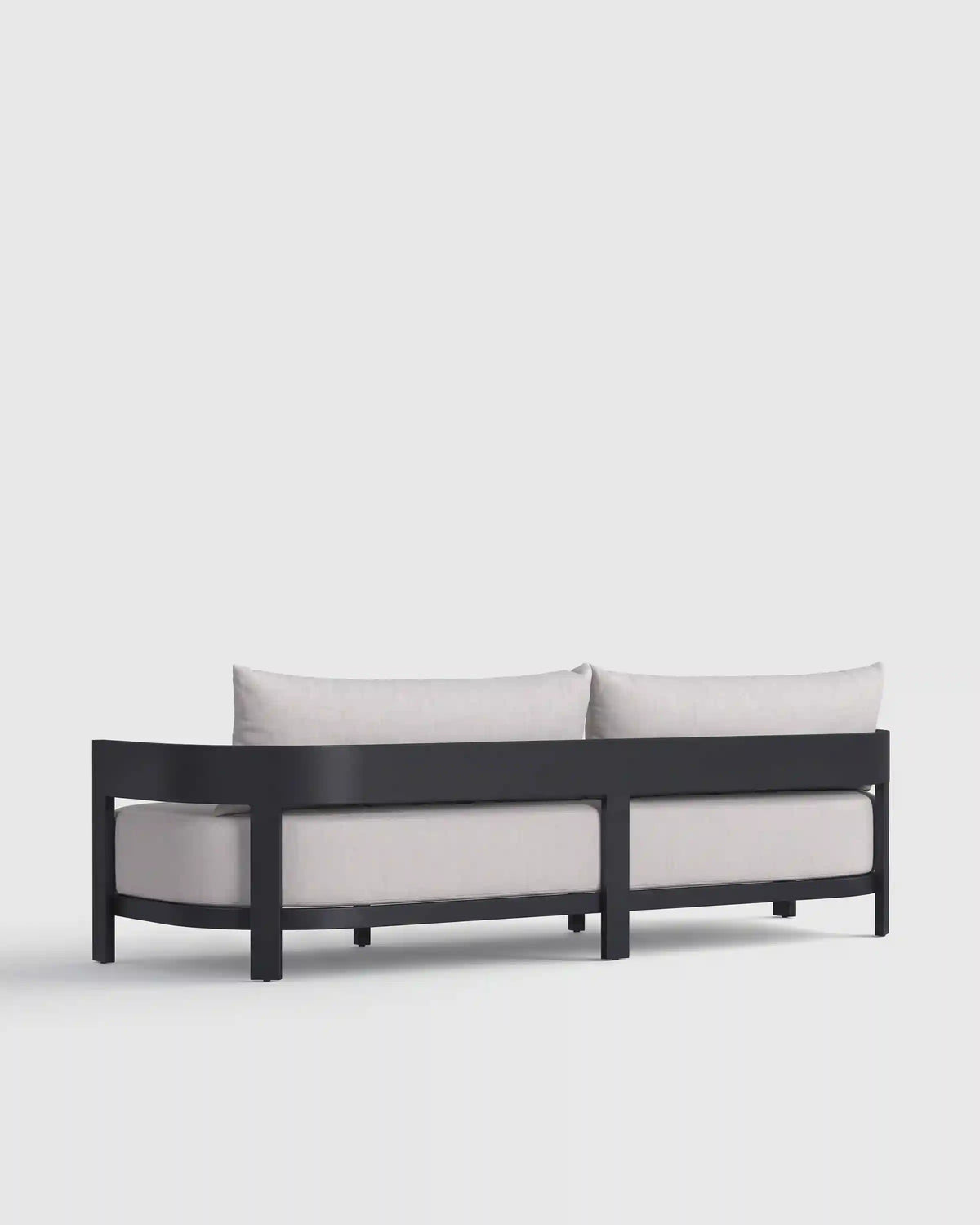 Curved Powder-Coated Aluminum Outdoor Sofa