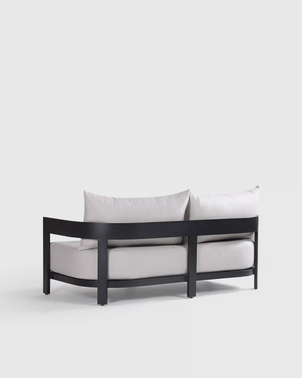 Curved Powder-Coated Aluminum Outdoor Sofa