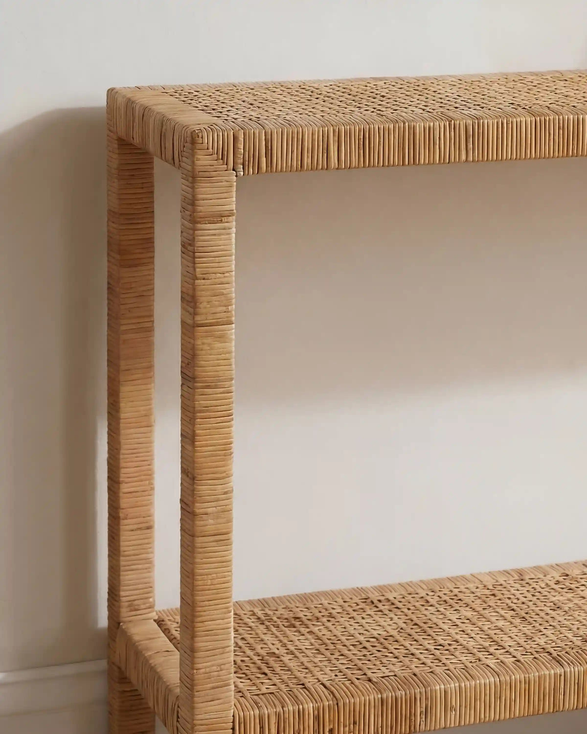 Handwoven Rattan Console Table