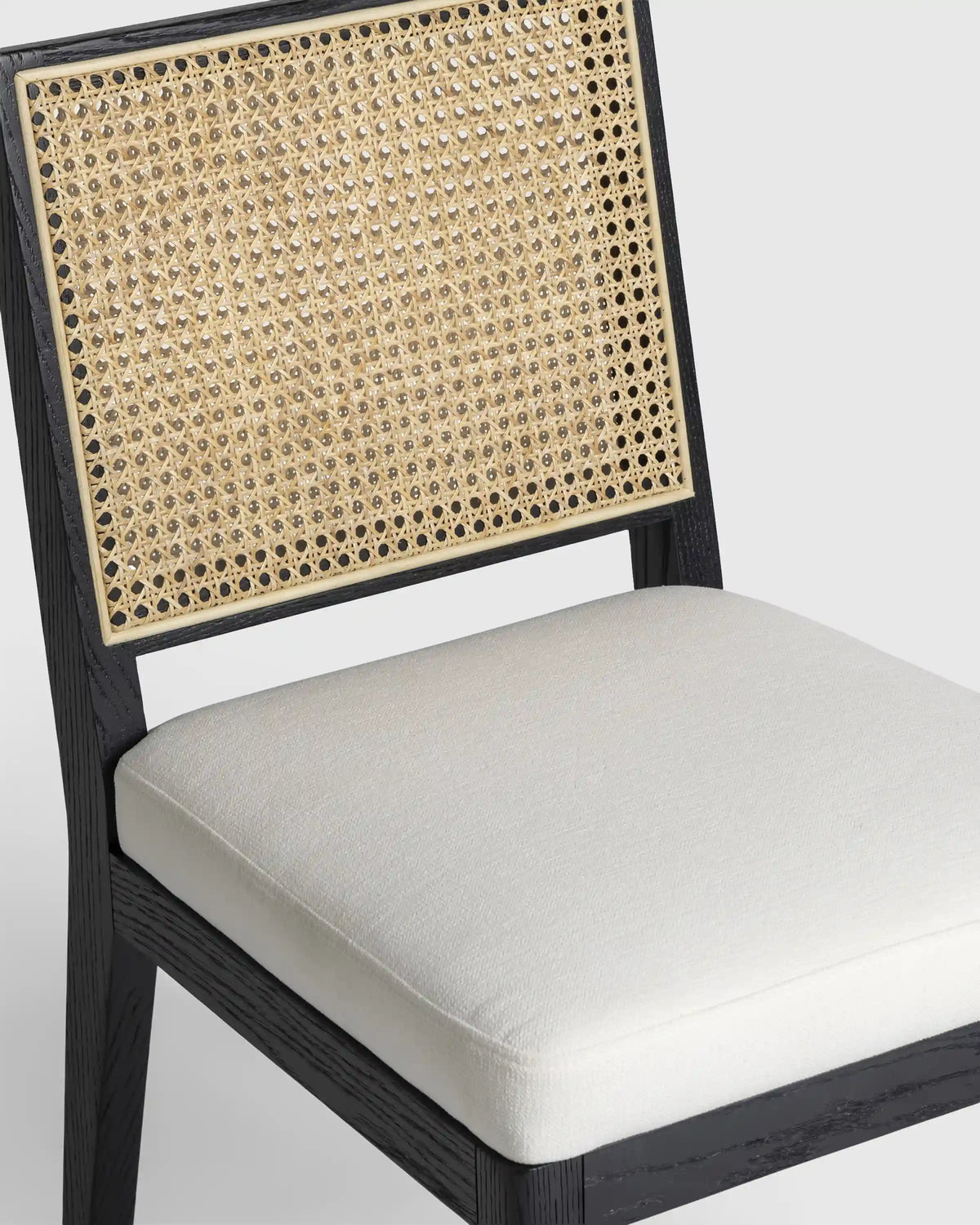 Solid Oak and Cane Dining Chair (Set of 2)