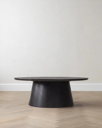Oak Round Pedestal Coffee Table