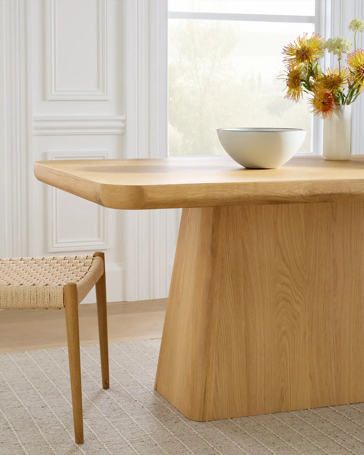 Rustic Oak Plinth Dining Table