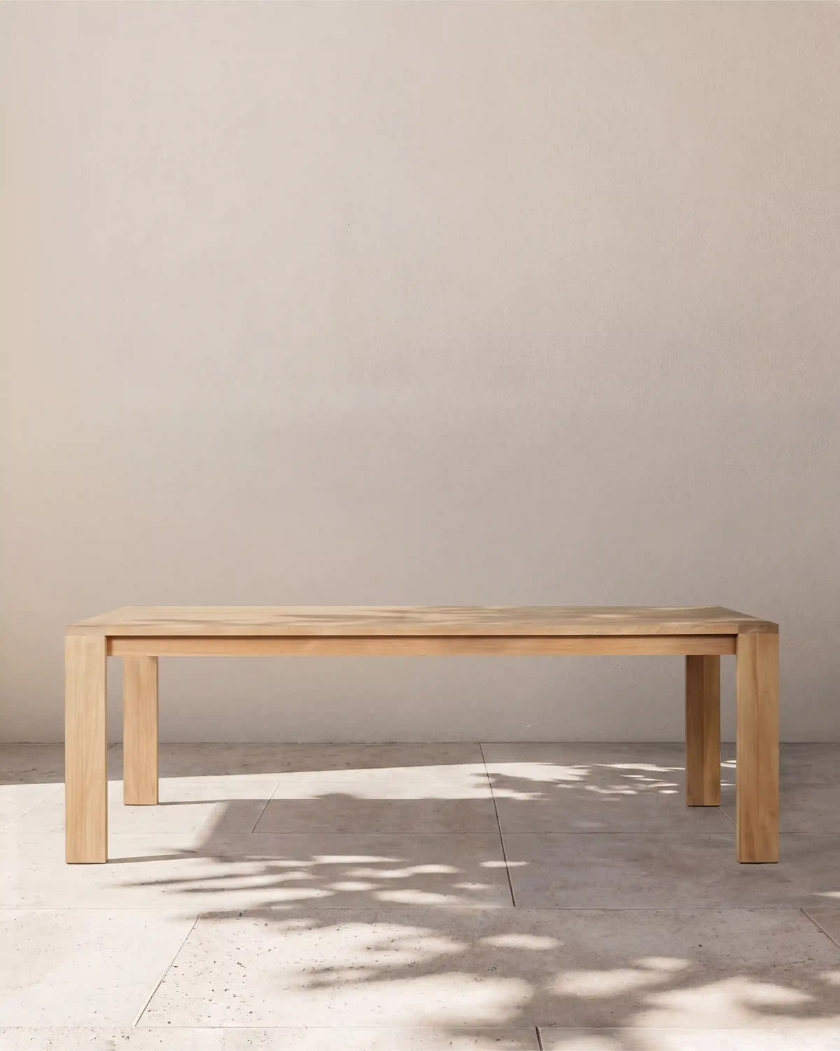 Linear Solid Teak Outdoor Dining Table