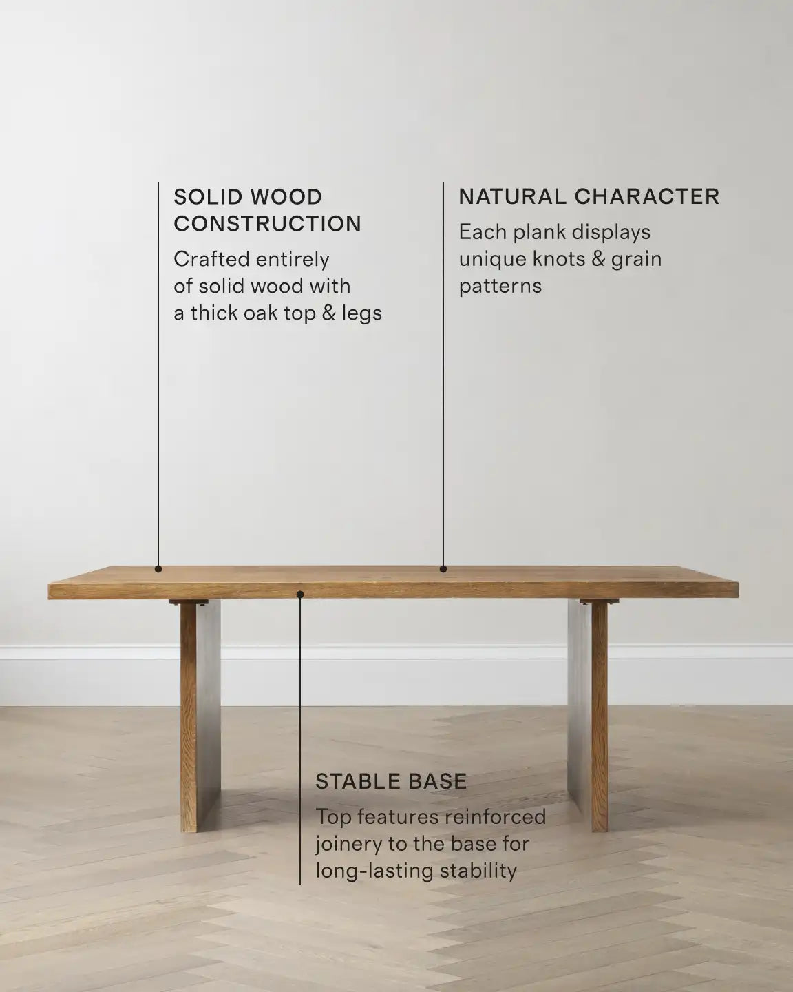 Solid Wood Plank Dining Table