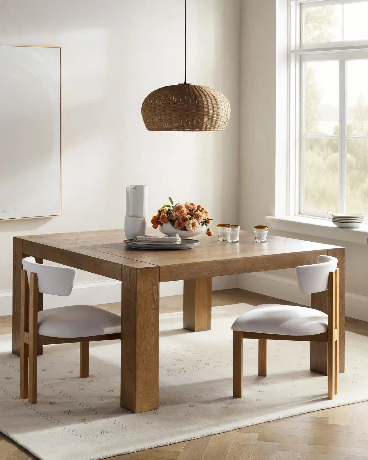 Reclaimed Oak Parsons Square Dining Table