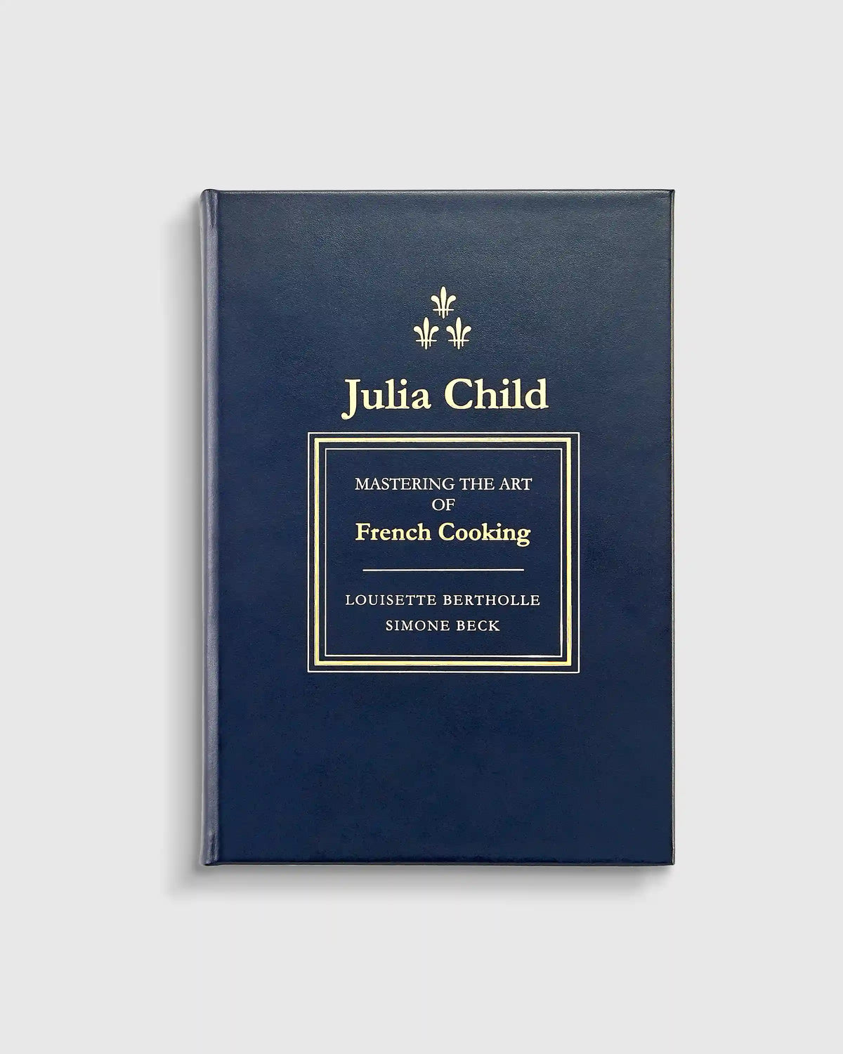 Julia Child Mastering the Art of French Cooking Navy Leather Bound Book