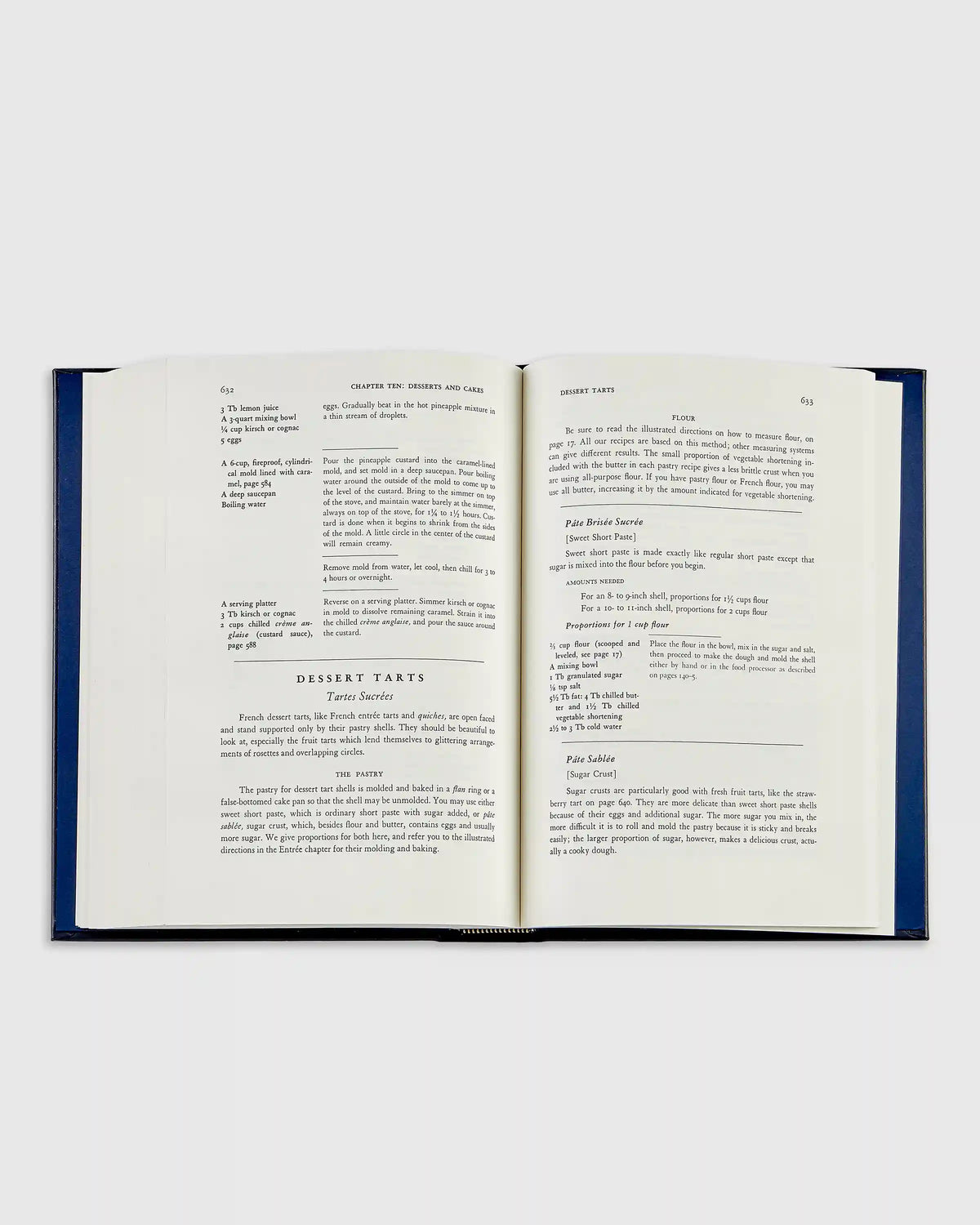 Julia Child Mastering the Art of French Cooking Navy Leather Bound Book