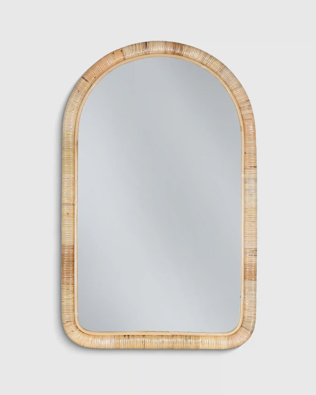 Rattan Arched Wall Mirror