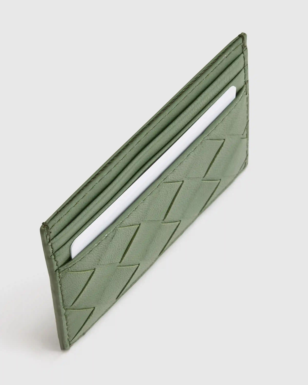 Italian Handwoven Leather Small Card Case