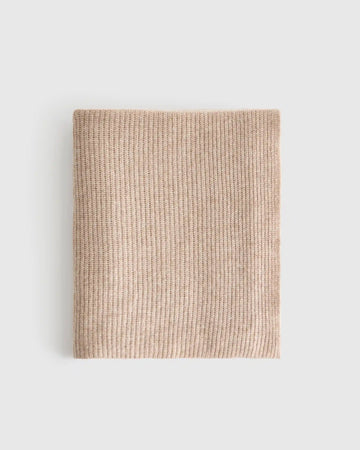 Ribbed Knit Cashmere Throw