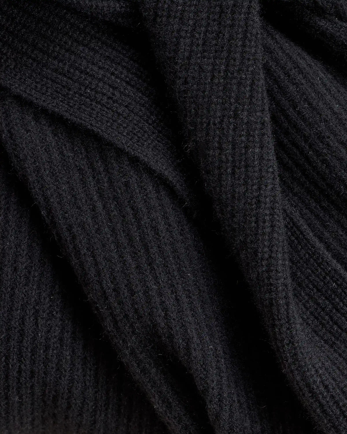 Ribbed Knit Cashmere Throw