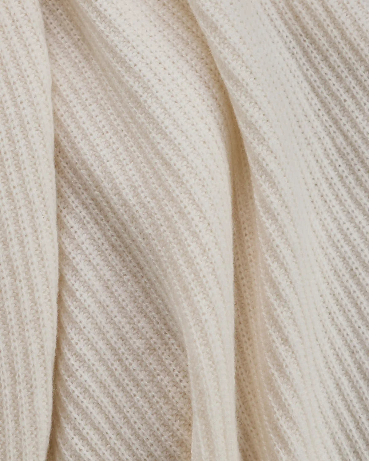 Ribbed Knit Cashmere Throw
