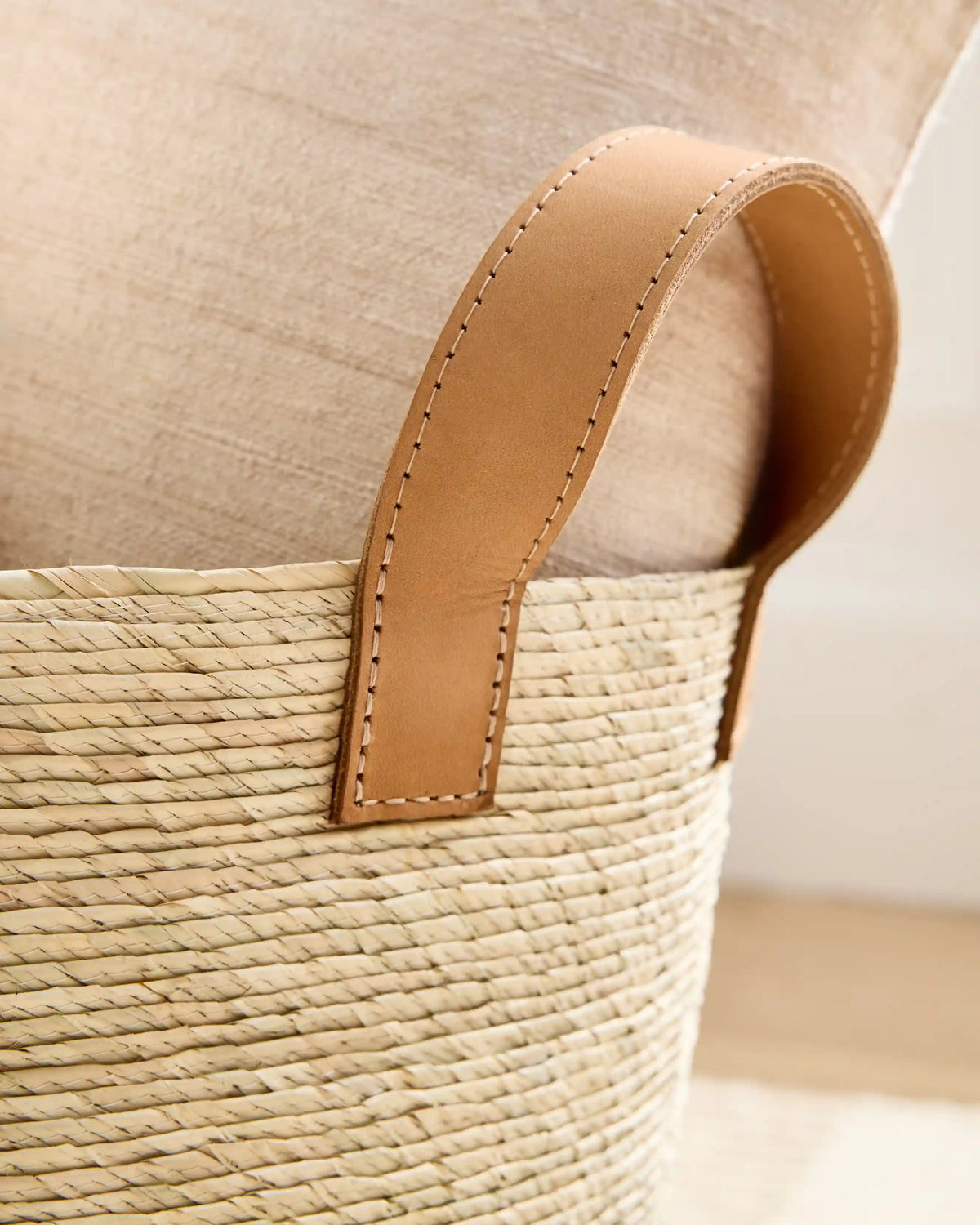 Handwoven Round Palm Baskets (Set of 3)