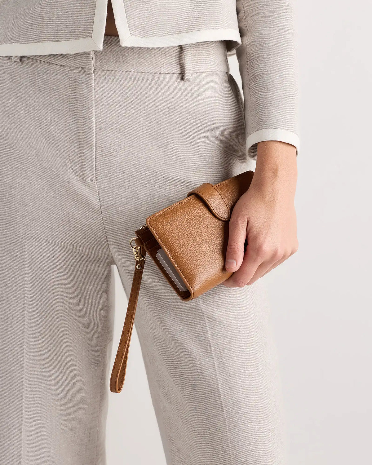Italian Leather Phone Bi-Fold Wristlet